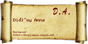 Diósy Anna névjegykártya