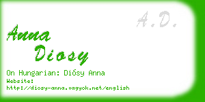 anna diosy business card