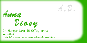 anna diosy business card